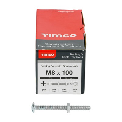Roofing Bolt & SQ Nut Zinc
