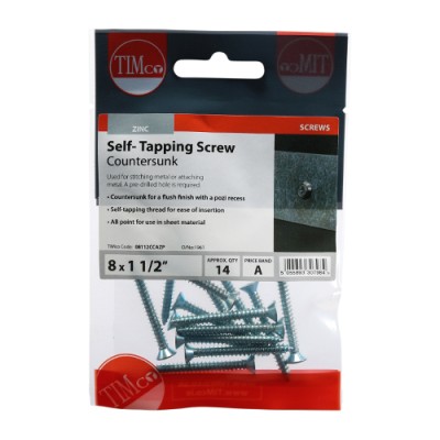 S/Tapping Screw PZ2 CSK - BZP