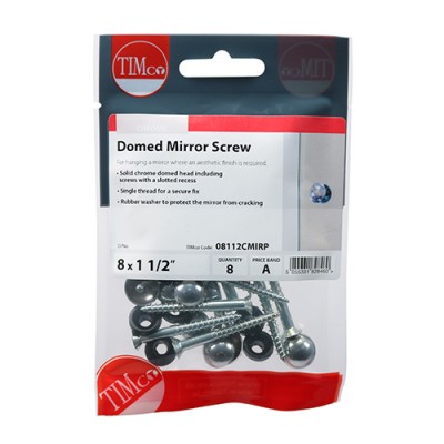 Mirror Screw Dome - Chrome