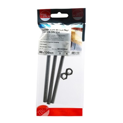 Carriage Bolt & Hex Nut -A2 SS