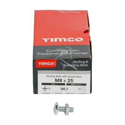 Roofing Bolt & SQ Nut Zinc
