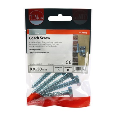 Coach Screw DIN 571 - BZP