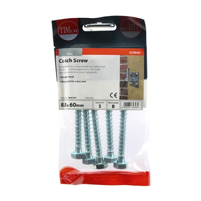Coach Screw DIN 571 - BZP
