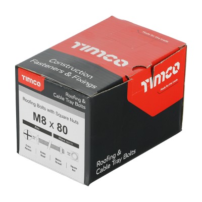 Roofing Bolt & SQ Nut Zinc