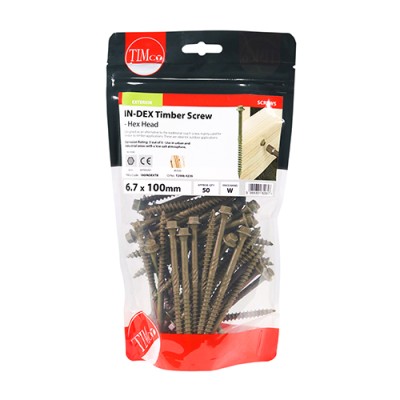Hex Head Timber Screw - Green