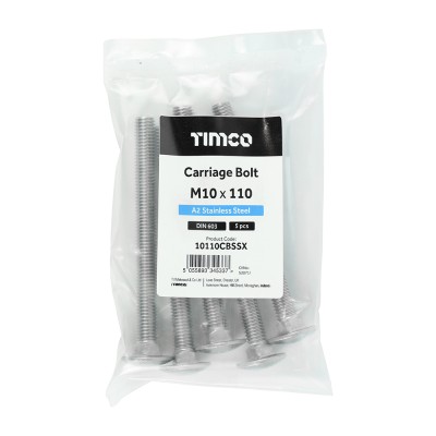 Carriage Bolt DIN 603 A2 SS