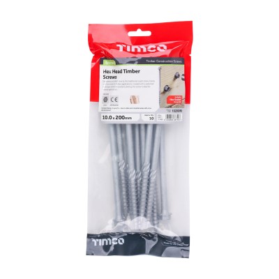 Timber Frame Screw HEX Silver