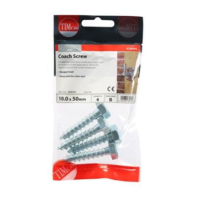 Coach Screw DIN 571 - BZP