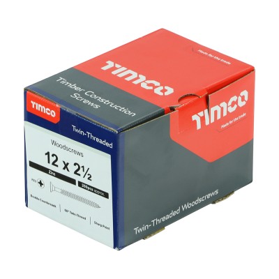Twin Woodscrew PZ3 CSK Zinc