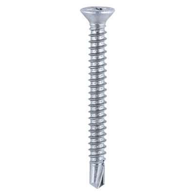 S/Drill PVC Screw RIB CSK -BZP