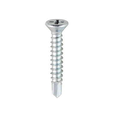 S/Drill PVC Screw CSK - BZP