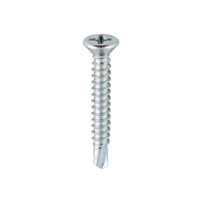 S/Drill PVC Screw CSK - BZP