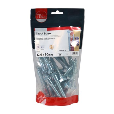Coach Screw DIN 571 - BZP
