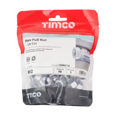 Hex Nut DIN 934 - BZP