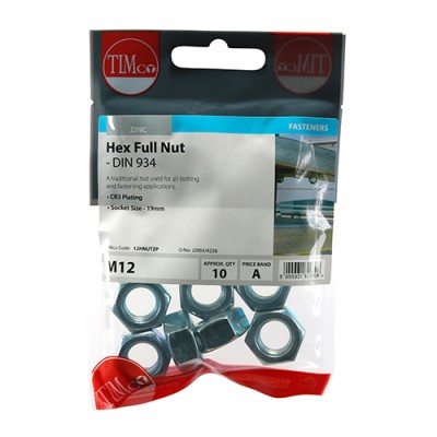 Hex Nut DIN 934 - BZP