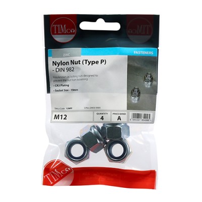 Nylon Nut Type P DIN 982 BZP