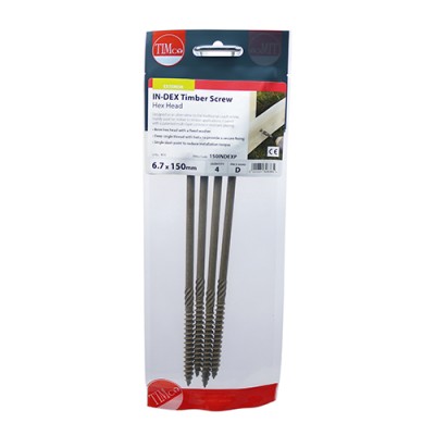 Hex Head Timber Screw - Green