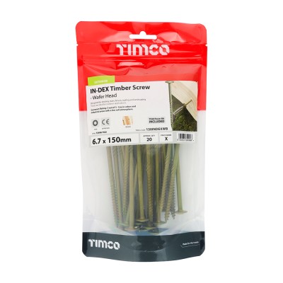 Wafer Head Timber Screw- Green