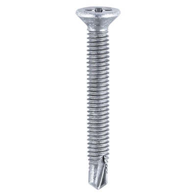 S/Drill PVC Screw CSK - BZP