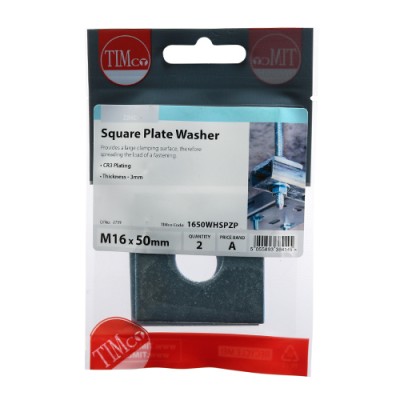 Square Plate Washer - BZP