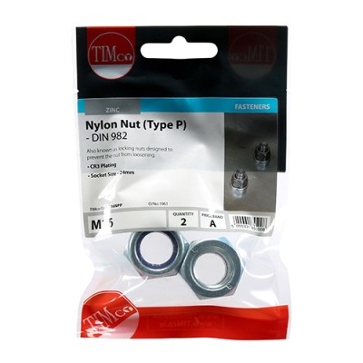 Nylon Nut Type P DIN 982 BZP
