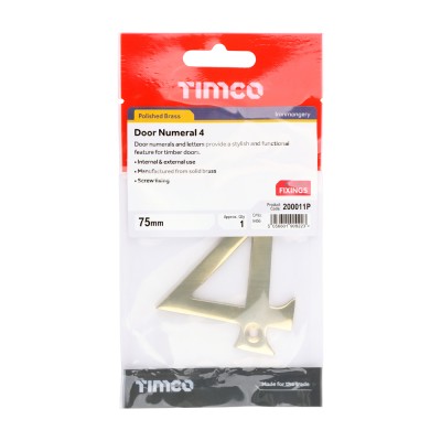 Door Numeral 4 PC