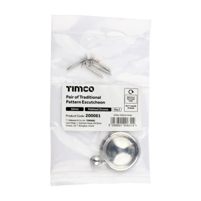 Traditional Escutcheon Pair SC