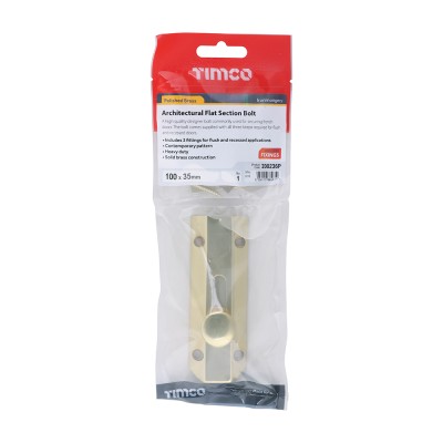 Arch Flat Sec Bolt Pol. Brass