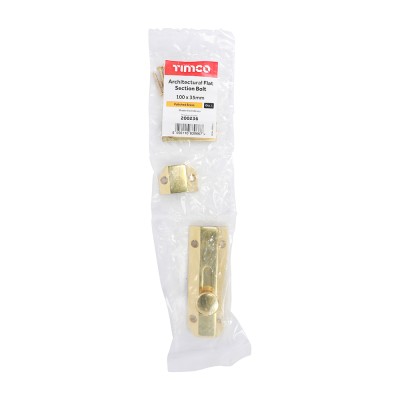 Arch Flat Sec Bolt Pol. Brass