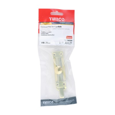 Flat Section Bolt Pol. Brass