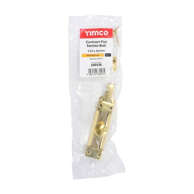Flat Section Bolt Pol. Brass