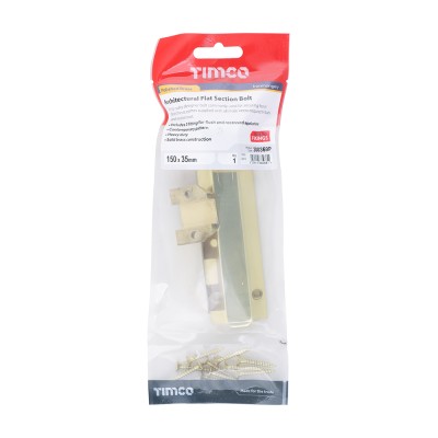 Arch Flat Sec Bolt Pol. Brass