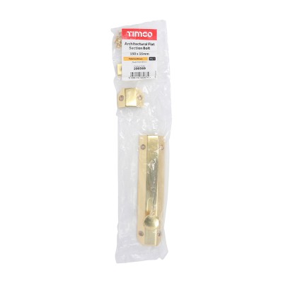 Arch Flat Sec Bolt Pol. Brass
