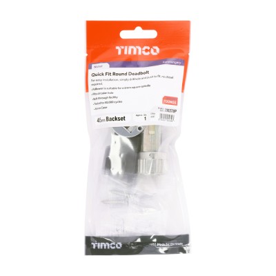 QuickFit Round Deadbolt Nickel