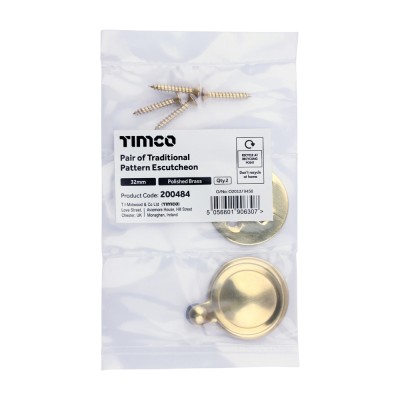 Traditional Escutcheon Pair PC