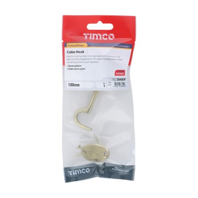 Cabin Hook Pol. Brass