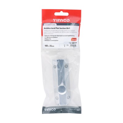 Arch Flat Sec Bolt Pol. Chrome