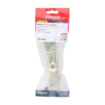 Flat Section Bolt Pol. Brass