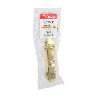 Flat Section Bolt Pol. Brass