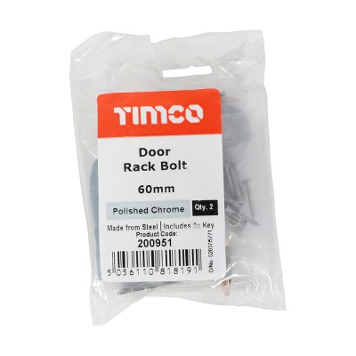Door Rack Bolt Sat. Chrome