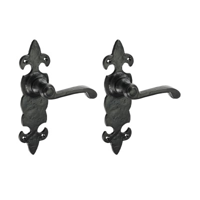 Fleur De Lys WC Handle Ant BLK