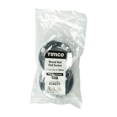 Round Lock End Socket P/Chrome