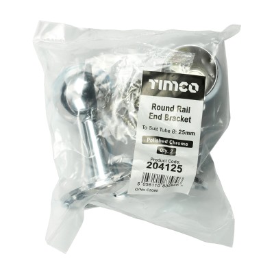 Round Centre Bracket P/Chrome