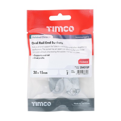 Oval Centre Bracket P/Chrome