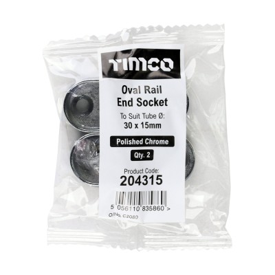 Oval End Socket P/Chrome