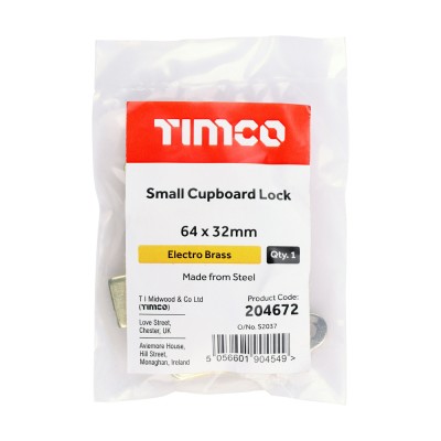 Small Cupboard Lock E.Brass