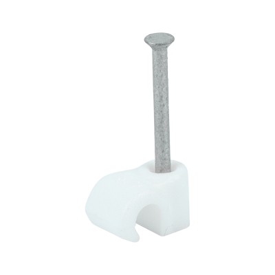 Round Cable Clip White