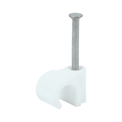 Round Cable Clip White