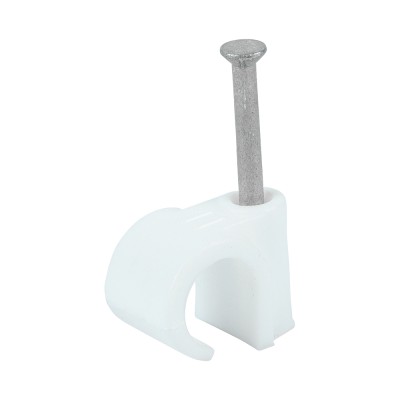 Round Cable Clip White