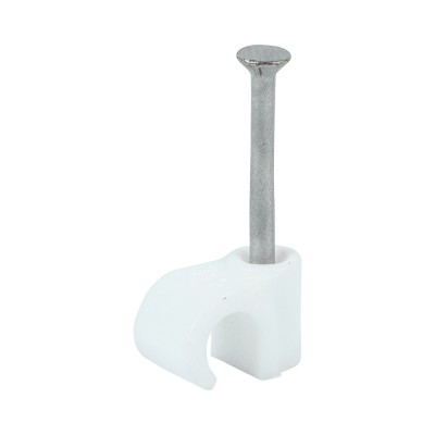 Round Cable Clip White